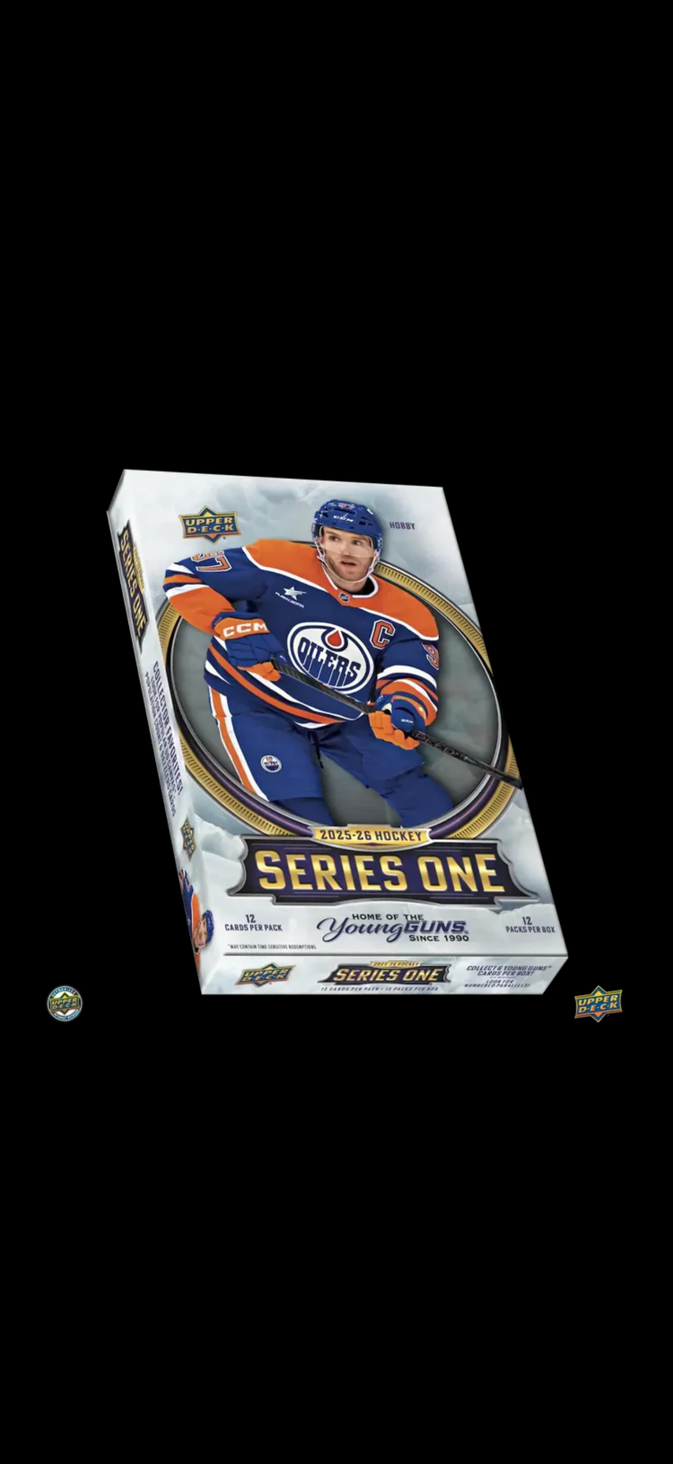 12x Upper Deck Series One 2025-26 + 5x Black Diamond 2025-26 – Random Team